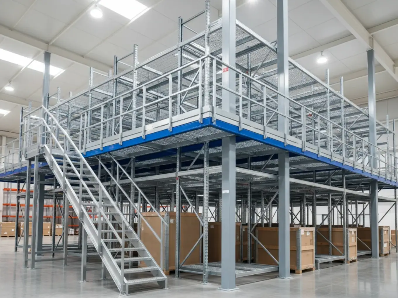 Mezanin depo raf sistemleri Mezzanine Floor Racking